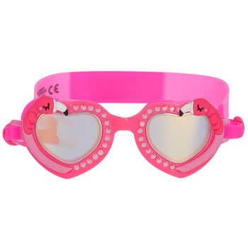 Girls Pink Heart Swimming Goggles