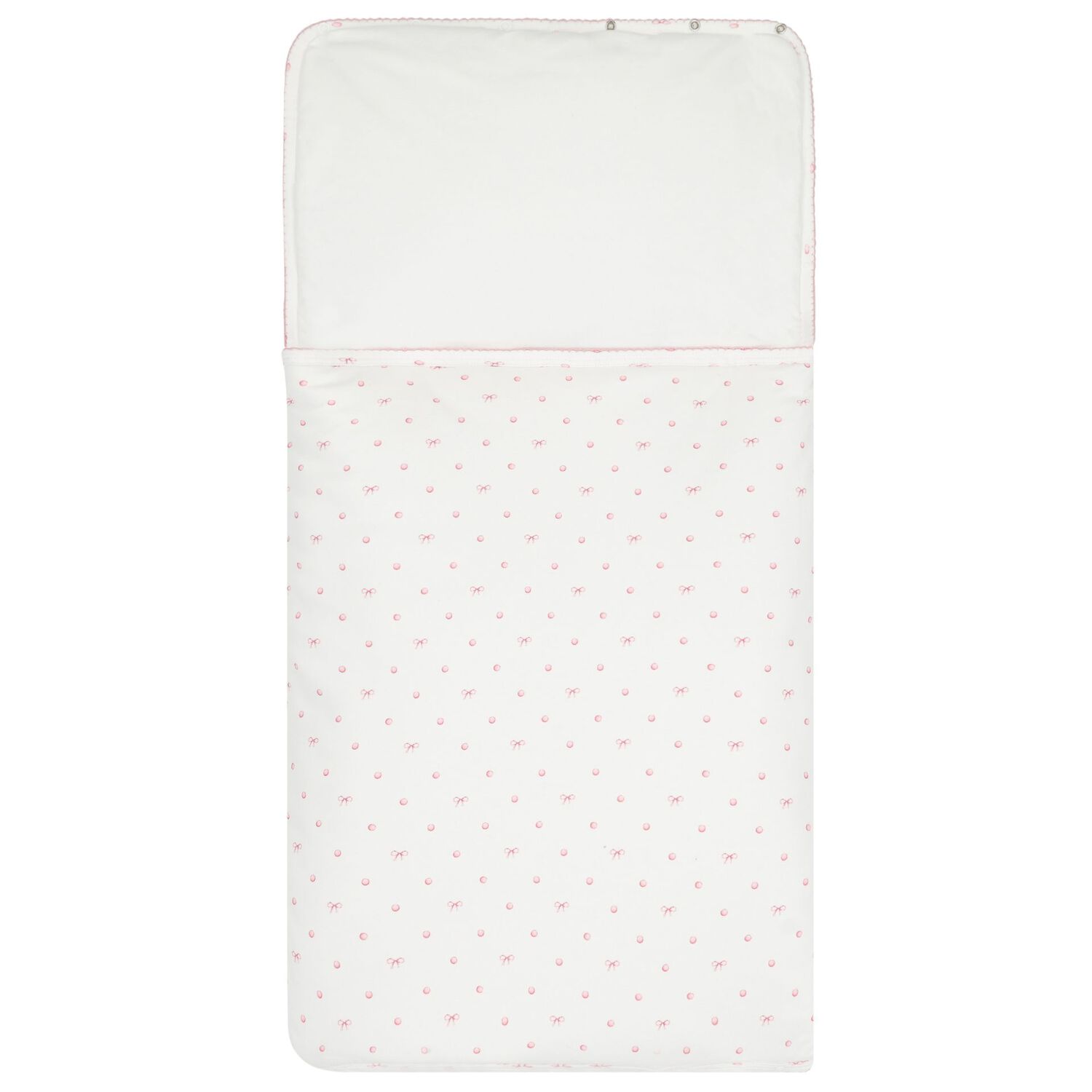 مدس بنات بفيونكه باللون الوردي والأبيض, 1, hi-res