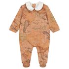 Ivory & Beige Geo Map Babygrow Set, 4, hi-res