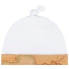 White & Beige Geo Map Baby Romper Set, 1, hi-res