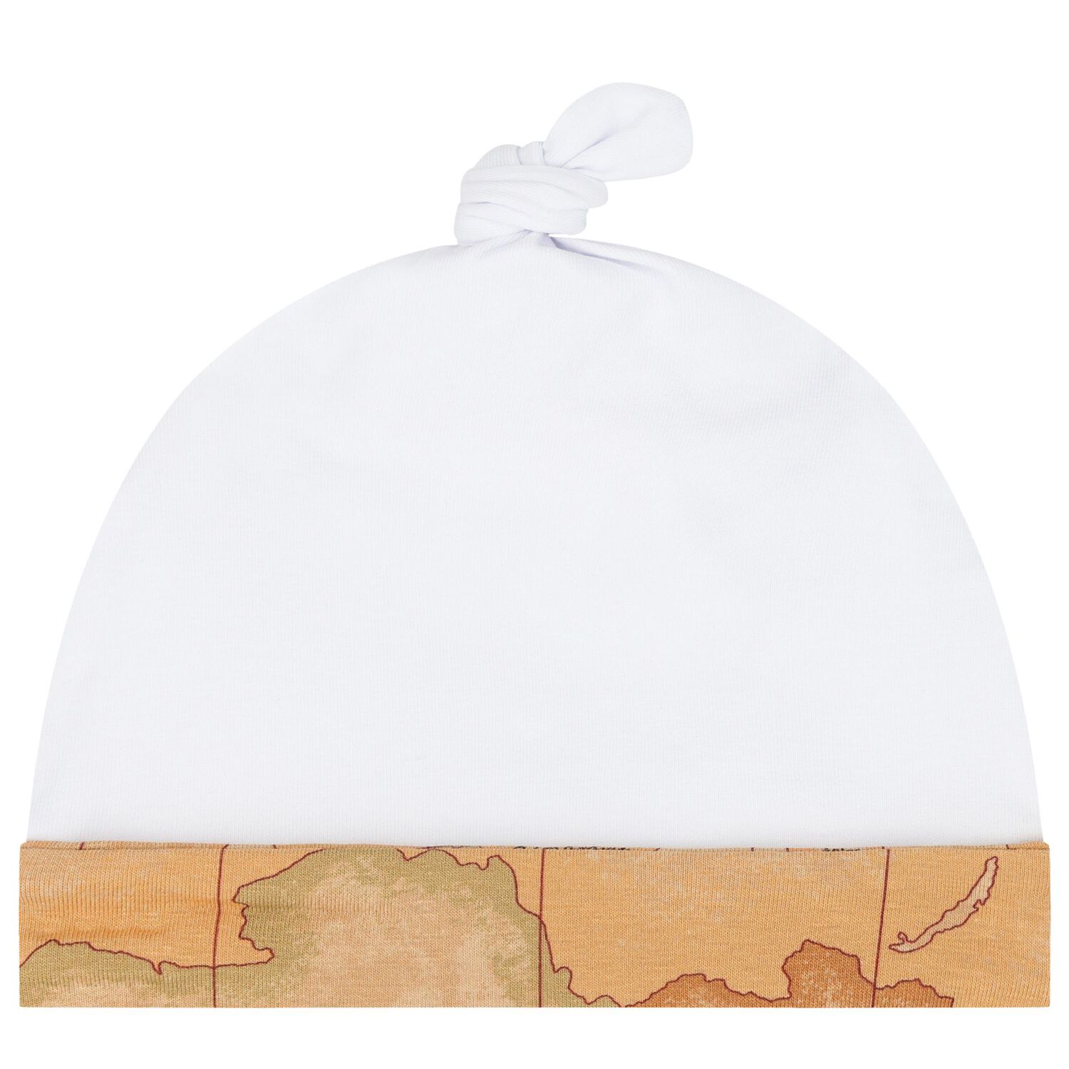 White & Beige Geo Map Baby Romper Set, 1, hi-res image number null