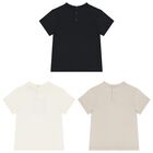 Younger Boys Navy Blue, Ivory & Beige T-Shirts (3 Pack), 2, hi-res