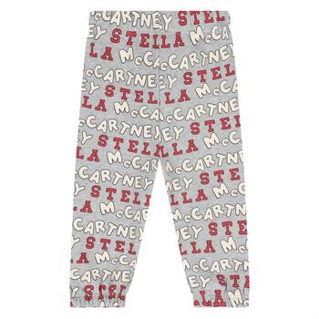 Younger Boys Grey Logo Joggers