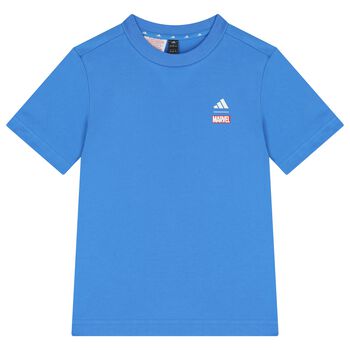 Boys Blue Logo Marvel T-Shirt