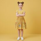 Girls Yellow Floral Dress, 1, hi-res