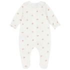 Baby Girls Ivory Floral Babygrow, 1, hi-res