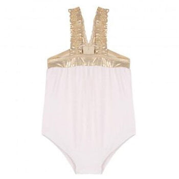 Girls Pink & Gold Swimsuit