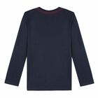 Boys Navy Long Sleeved Top, 1, hi-res