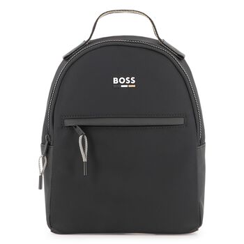Black Faux Leather Backpack