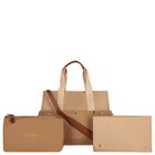 Beige Canvas Baby Changing Bag, 1, hi-res