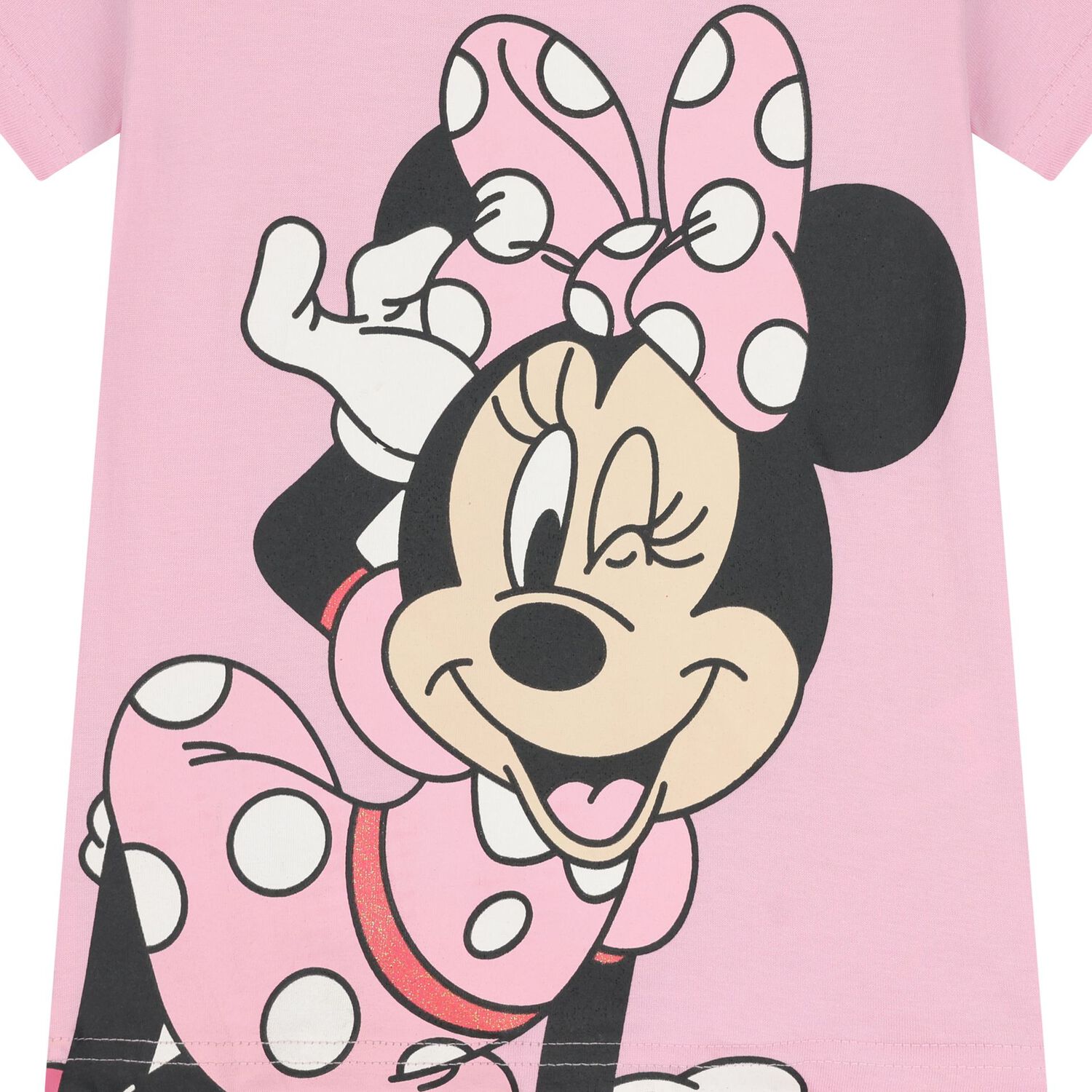 Girls Pink Minnie Mouse Shorts Set, 1, hi-res