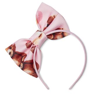 Girls Pink Teddy Bear Headband