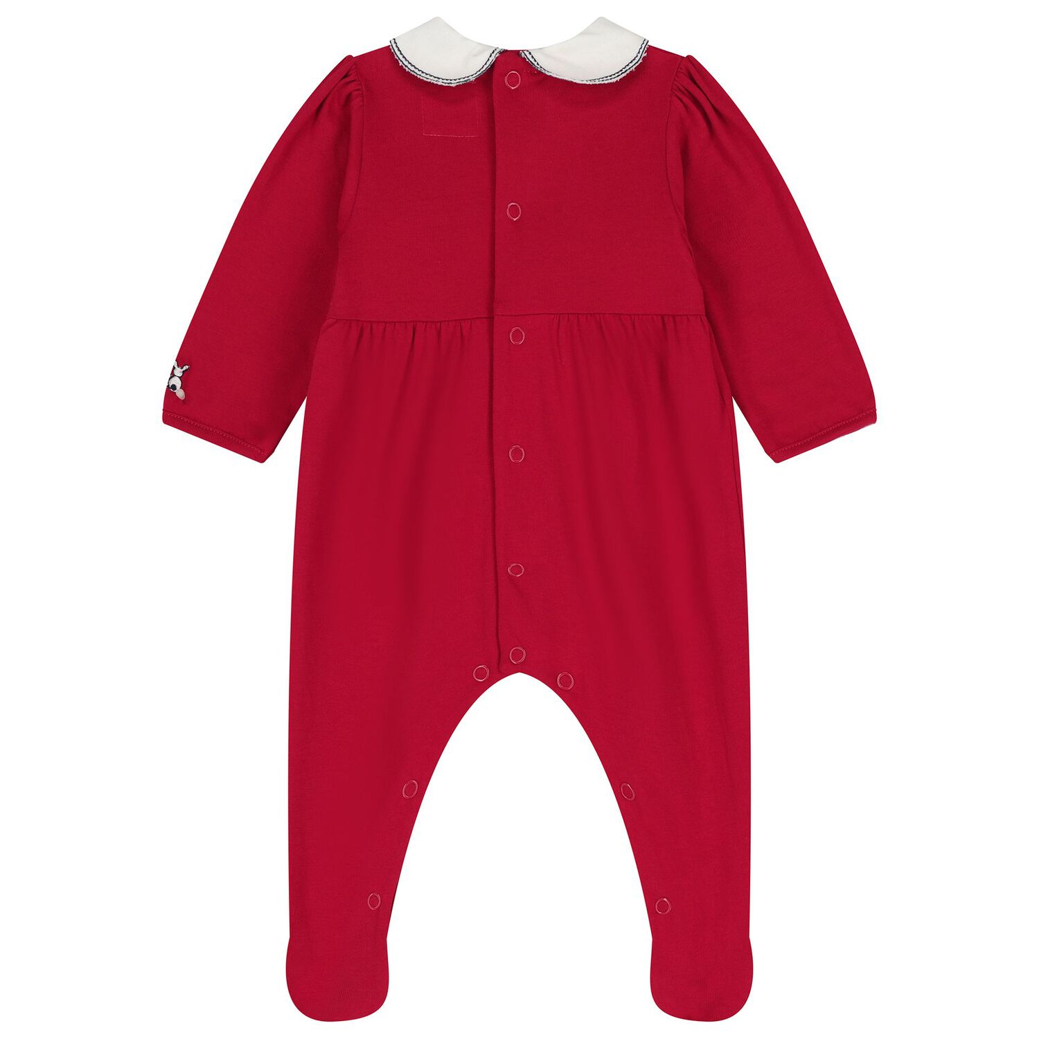 Baby Girls Red Bow Babygrow, 1, hi-res image number null