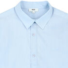 Boys Pale Blue Cotton Shirt, 1, hi-res