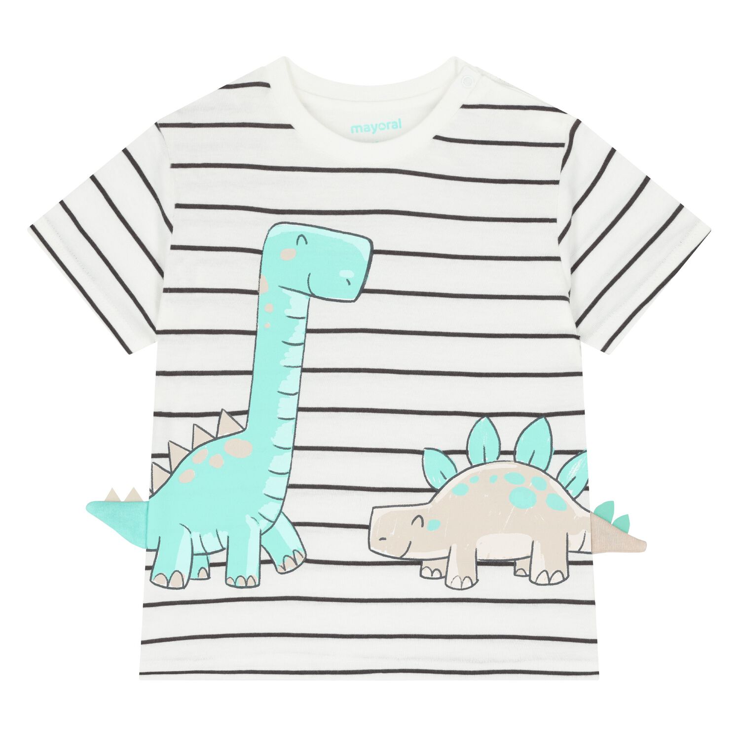 Younger Boys Ivory Dinosaur T-Shirt, 3, hi-res