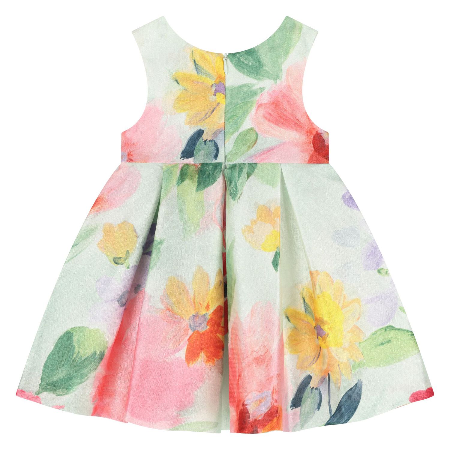 Younger Girls Multi-Coloured Floral Dress, 1, hi-res