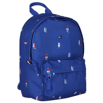 Younger Boys Blue Sailboat Backpack ( 34cm )