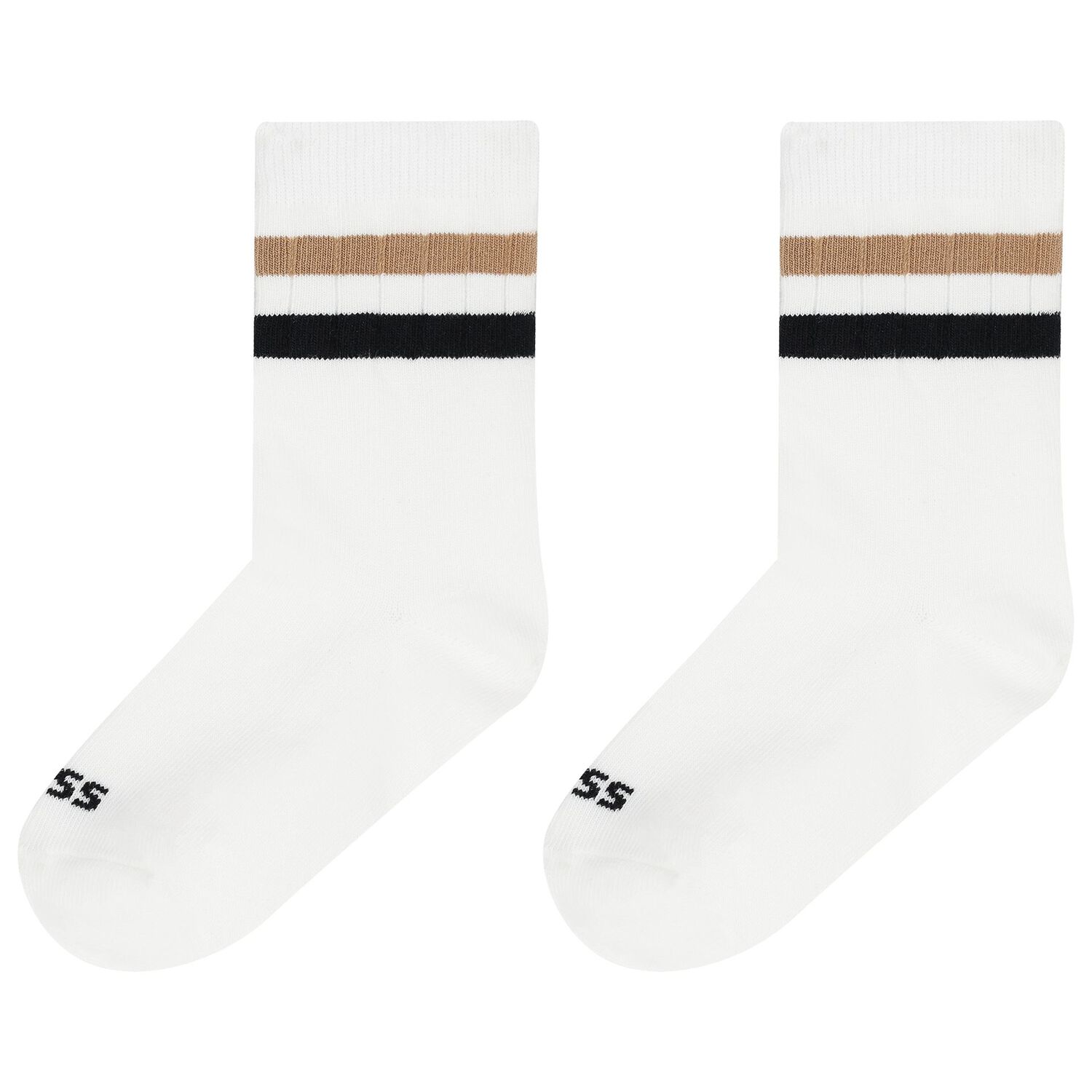 Boys White Logo Socks ( 2-Pack ), 1, hi-res image number null