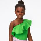 Girls Green Ruffle Rebecca Top, 3, hi-res
