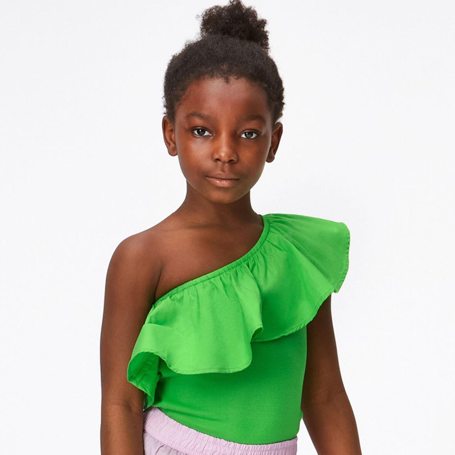 Girls Green Ruffle Rebecca Top, 3, hi-res image number null