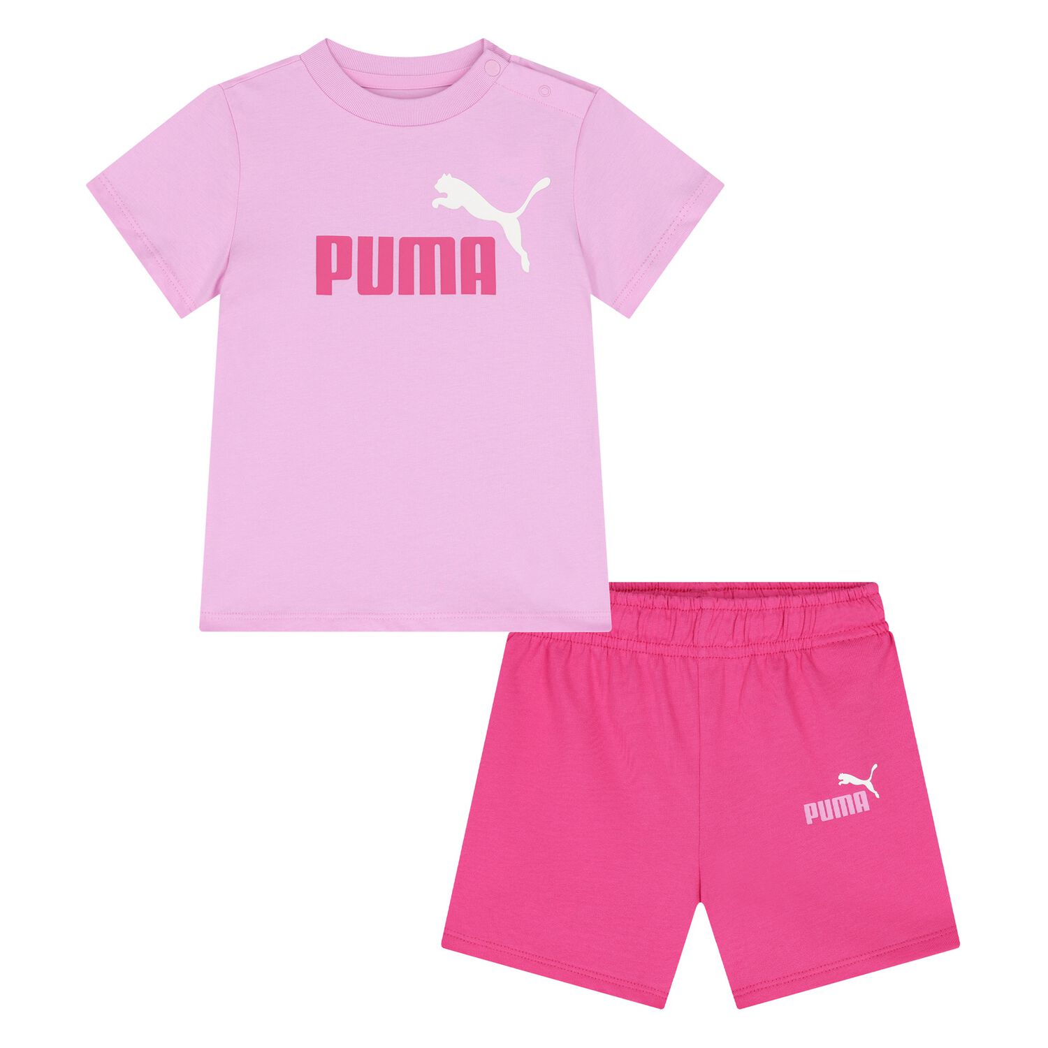 Younger Girls Pink Logo Shorts Set, 7, hi-res