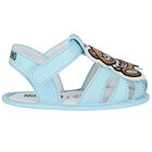 صندل بشعار تيدي باللون الأزرق, 1, hi-res