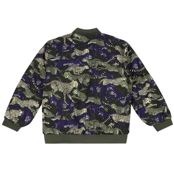 Boys Purple & Khaki Logo Jacket