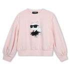 Girls Pink Choupette Logo Sweatshirt, 1, hi-res