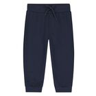 Younger Boys Blue, Beige & Navy Blue Fox Tracksuit Set, 1, hi-res