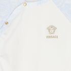 Baby Boys White & Blue Barocco Babygrow, 1, hi-res