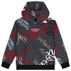 Boys Grey Logo Hooded Top, 1, hi-res