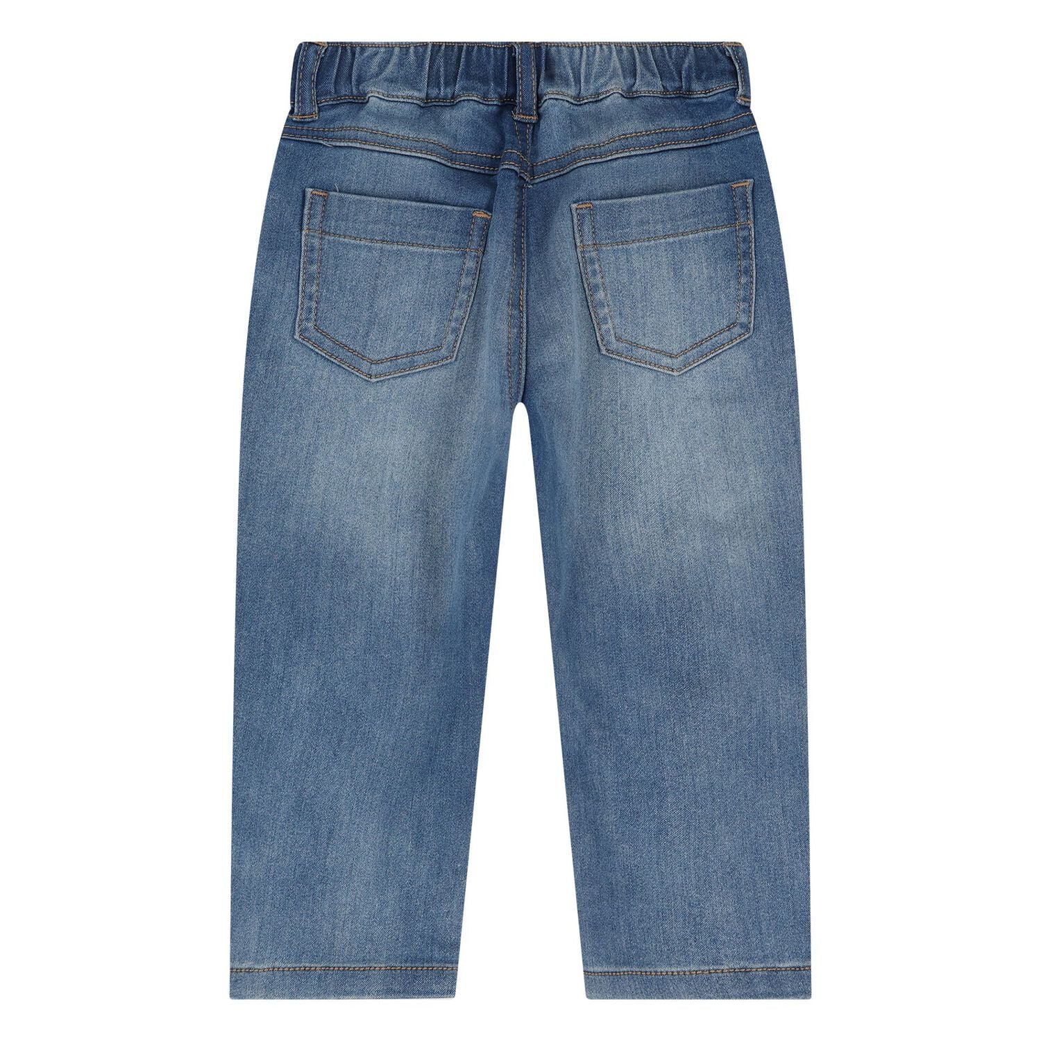 Younger Blue Teddy Bear Logo Denim Jeans, 1, hi-res