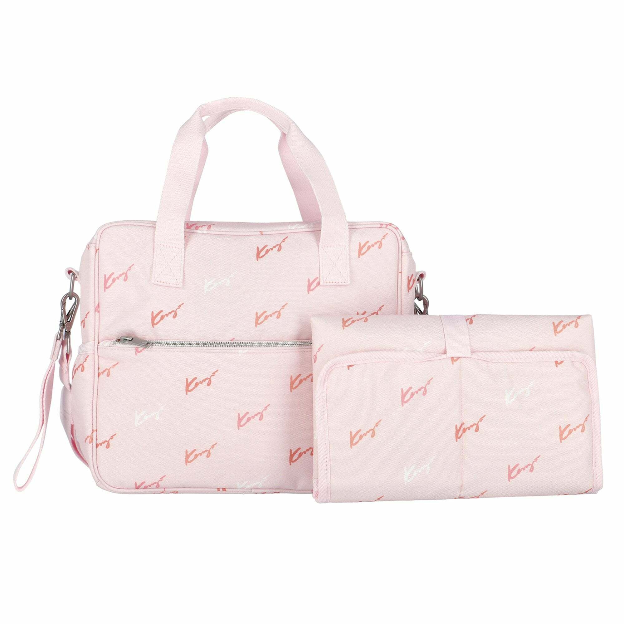 KENZO KIDS Pink Logo Baby Changing Bag Junior Couture USA