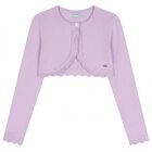 Girls Purple Bolero Knit Cardigan, 6, hi-res