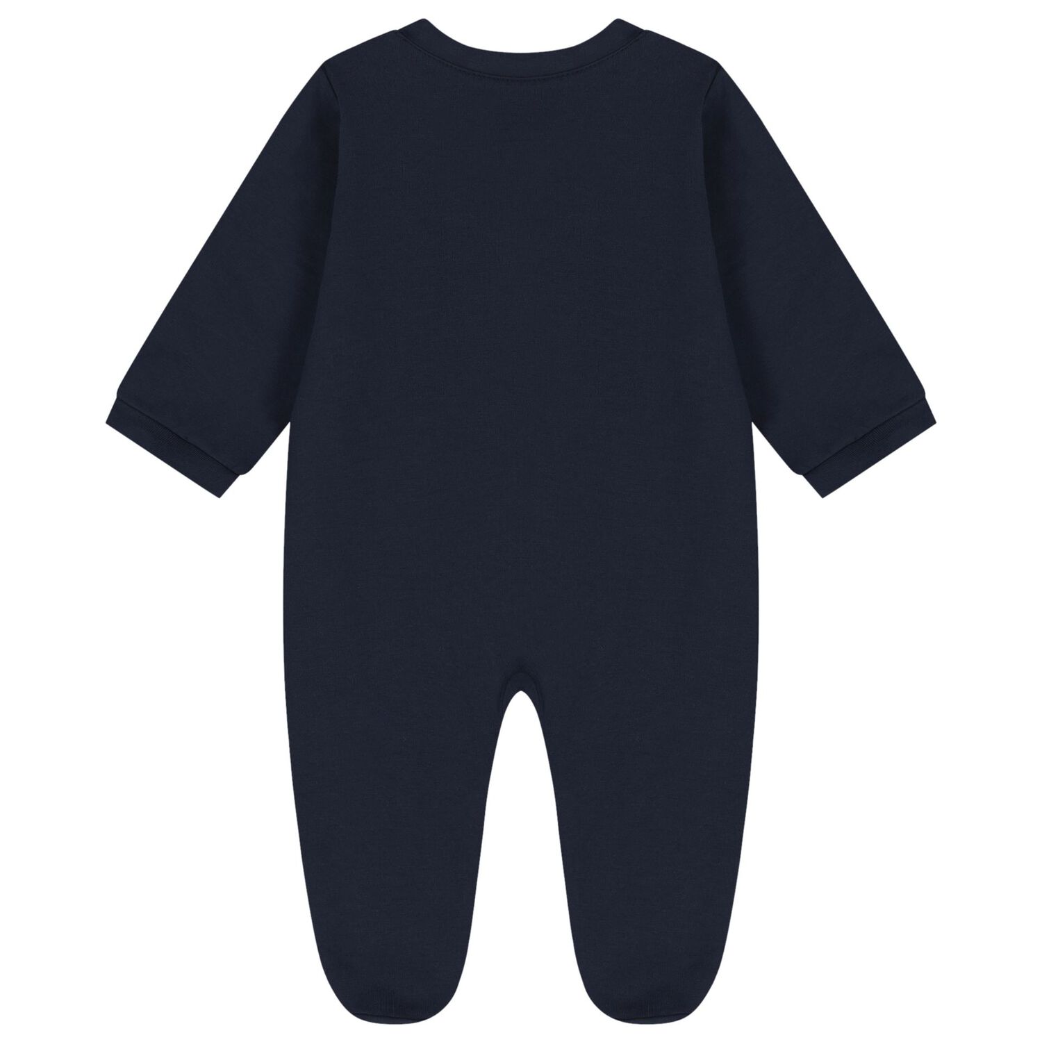 Baby Boys Navy Blue & Gold Logo Babygrow , 3, hi-res