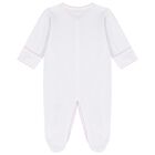 Baby Girls White & Pink Vintage Toy Treasures Babygrow Set, 1, hi-res