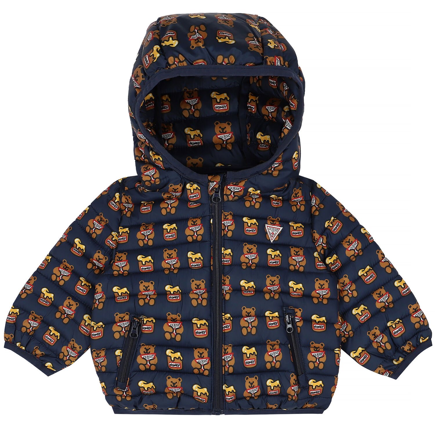 Younger Boys Blue Logo Padded Jacket, 2, hi-res