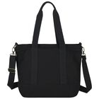 Girls Black Canvas Pony Logo Tote Bag ( 44cm ), 2, hi-res