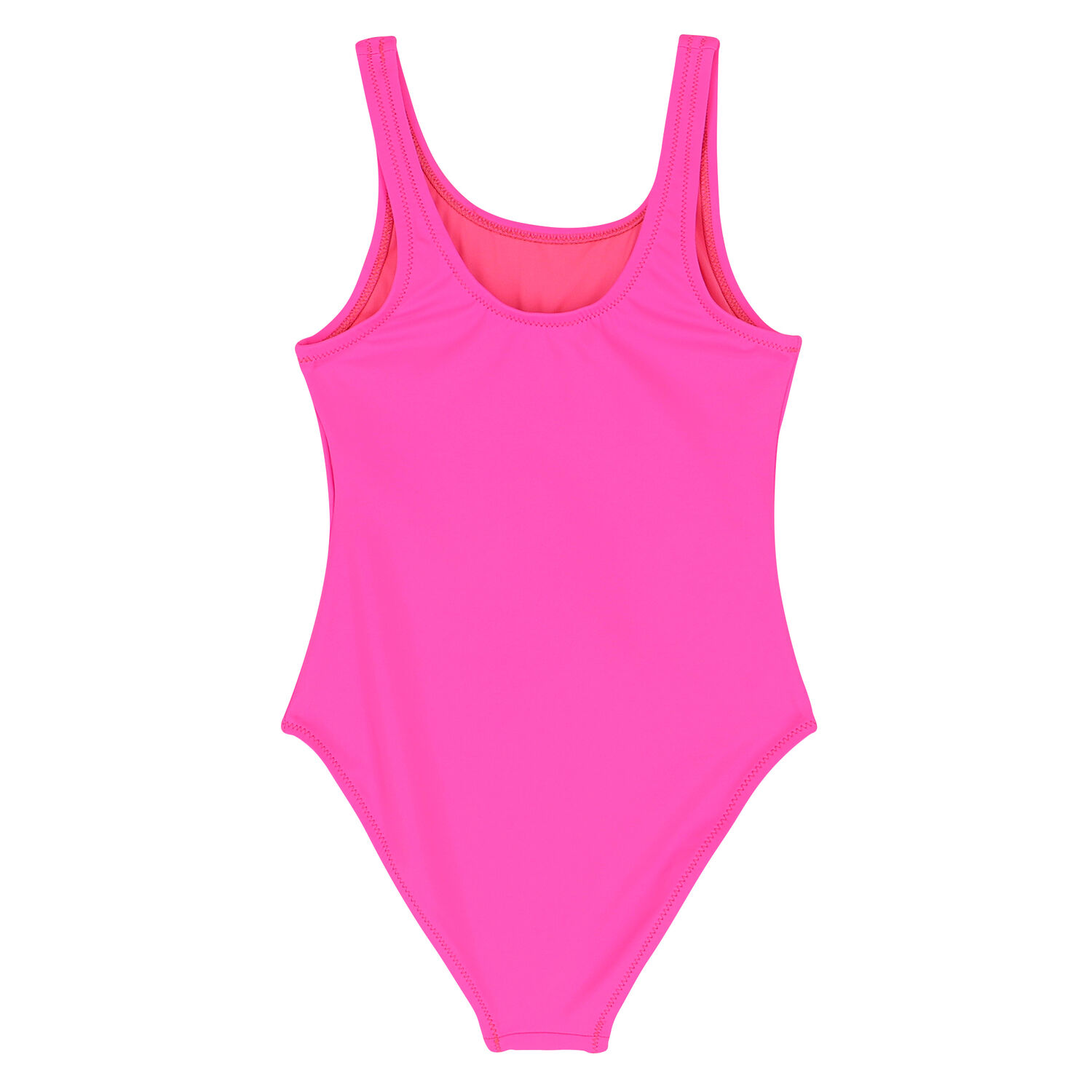 Girls Neon Pink Logo Swimsuit, 1, hi-res