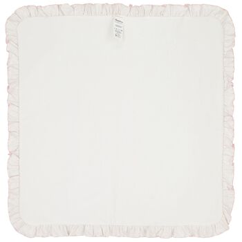 Baby Girls Ivory & Pink Wildflower Blanket