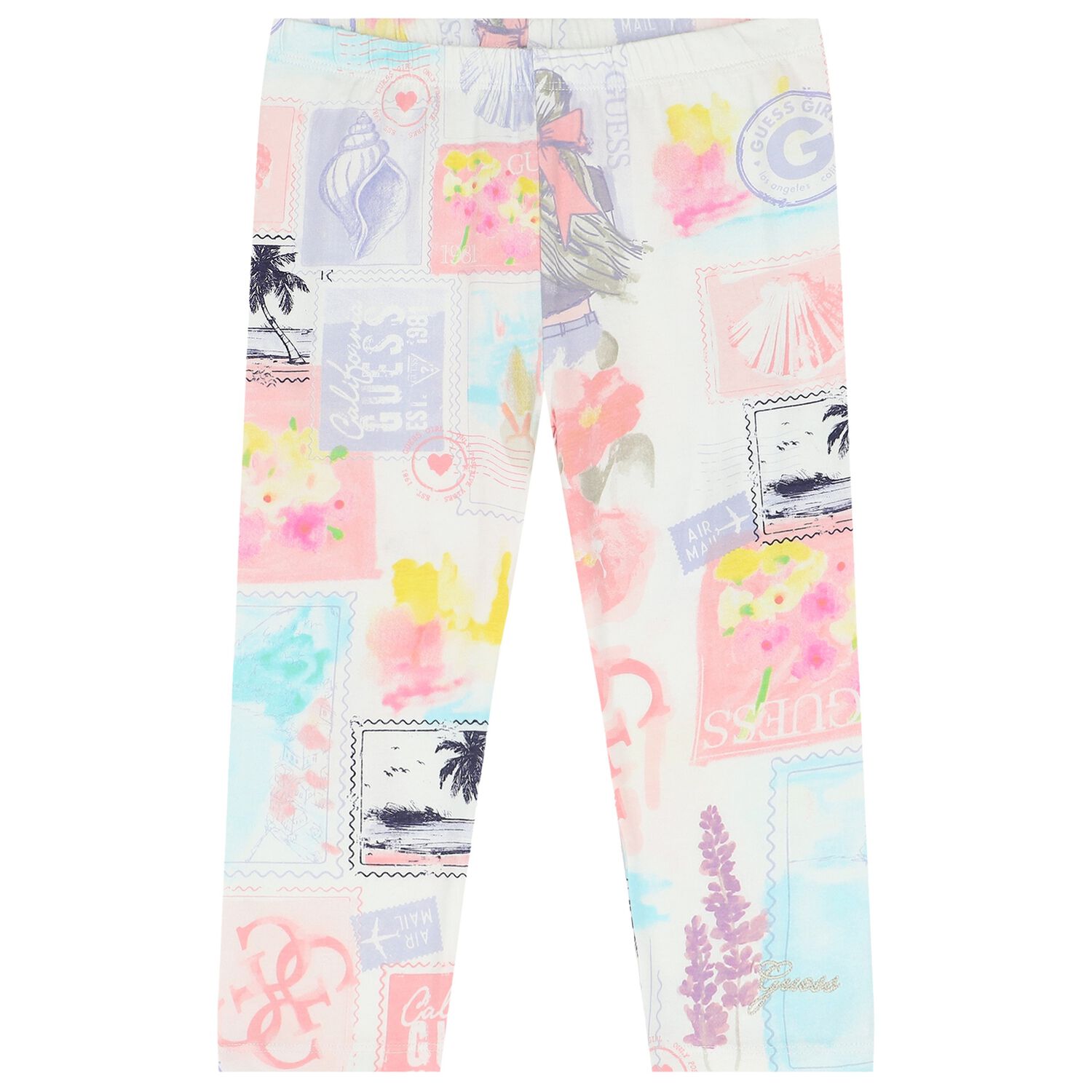 Girls Pink Abstract Leggings, 1, hi-res image number null