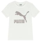 Girls White Logo T-Shirt, 2, hi-res