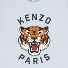 تيشيرت بنات بشعار النمر باللون الأزرق , 2, hi-res