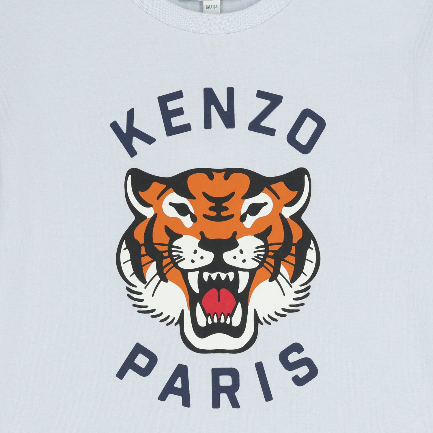 تيشيرت بنات بشعار النمر باللون الأزرق , 2, hi-res