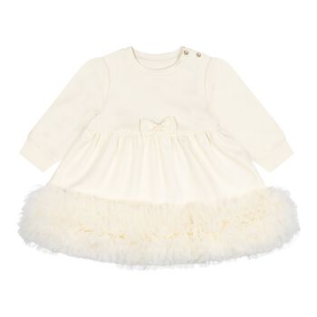 Baby Girls Yellow Tulle Ruffle Hem Dawn Dress