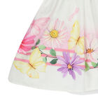 فستان بنات بطبعة الزهور باللون الابيض, 1, hi-res