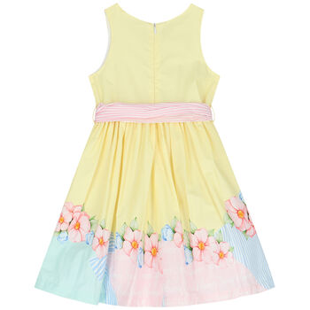 Girls Yellow Floral Dress