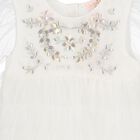 Baby Girls White Embellished Tulle Dress Set, 1, hi-res