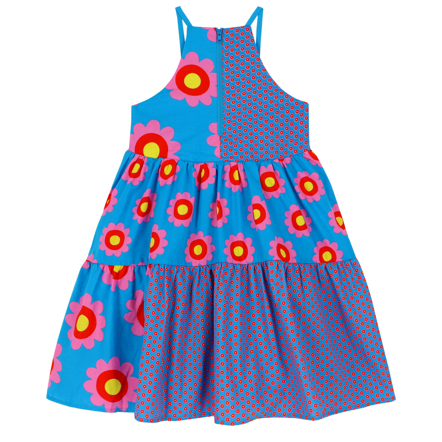 فستان بطبعة الزهور باللون الأزرق, 1, hi-res