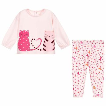 Baby Girls Pink Leggings Set